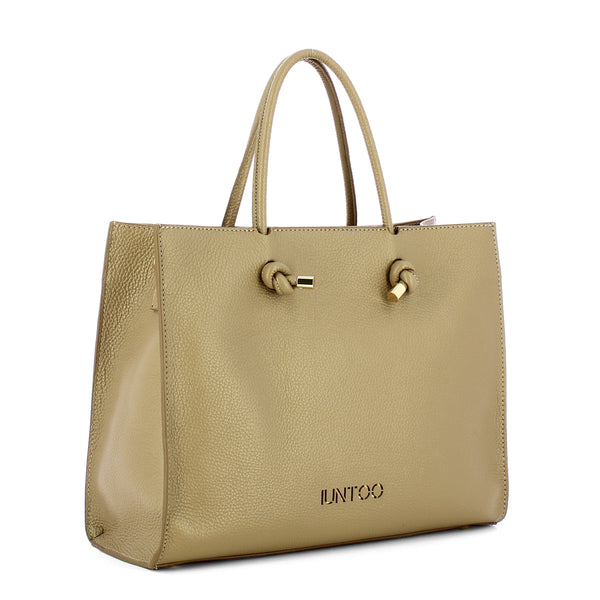 Iuntoo - Nodo Armonia Large Grigio Fossile Handbag - 195001 - GRIGIO/FOSSILE/07