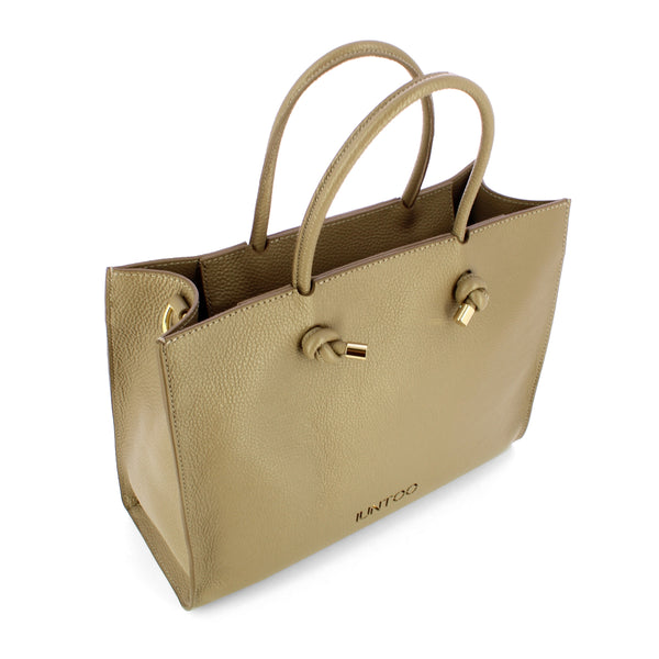 Iuntoo - Nodo Armonia Large Grigio Fossile Handbag - 195001 - GRIGIO/FOSSILE/07