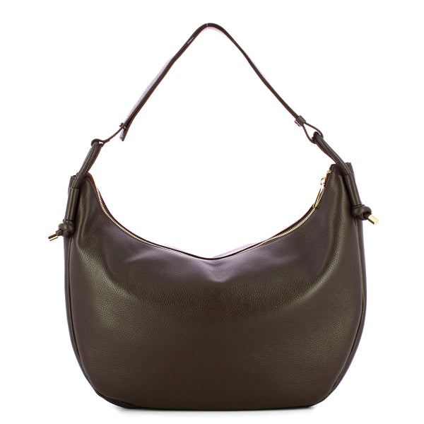 Iuntoo - Nodo Armonia Cioccolato Hobo Bag - 193100 - CIOCCOLATO/23