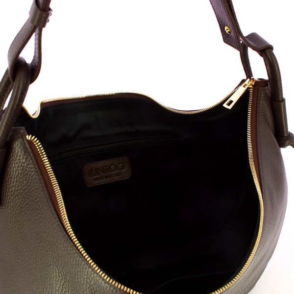 Iuntoo - Nodo Armonia Cioccolato Hobo Bag - 193100 - CIOCCOLATO/23