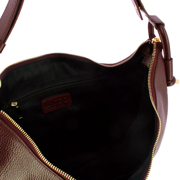 Iuntoo - Nodo Armonia Bordeaux Hobo Bag - 193100 - BORDEAUX/54