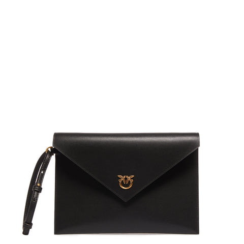 Pinko - Flat Pochette Nero Antique Gold - 104820A0F1 - NERO-ANTIQUE/GOLD