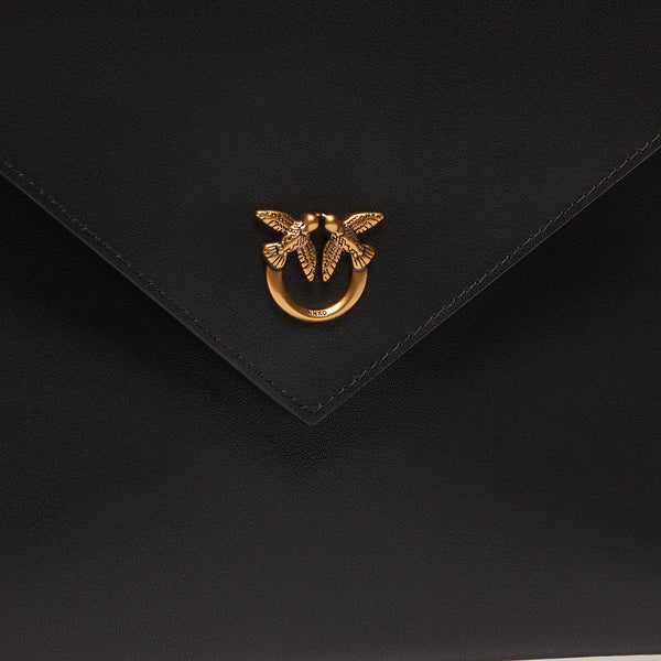 Pinko - Flat Pochette Nero Antique Gold - 104820A0F1 - NERO-ANTIQUE/GOLD