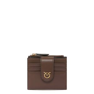Pinko - Portafoglio Piccolo Multi Purpose Marrone Castano Antique Gold - 103610A0F1 - MARRONE/CASTANO-ANTIQUE/GOLD