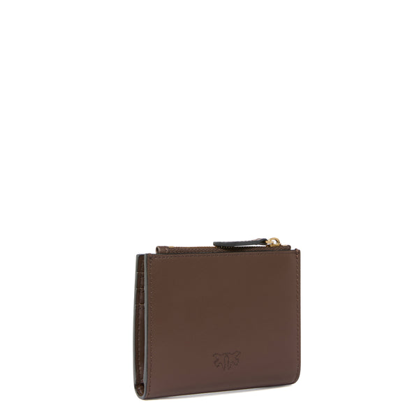 Pinko - Portafoglio Piccolo Multi Purpose Marrone Castano Antique Gold - 103610A0F1 - MARRONE/CASTANO-ANTIQUE/GOLD