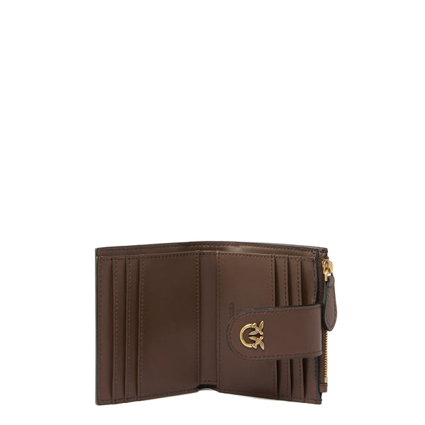 Pinko - Portafoglio Piccolo Multi Purpose Marrone Castano Antique Gold - 103610A0F1 - MARRONE/CASTANO-ANTIQUE/GOLD