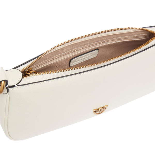 Pinko - Mini Half Moon Bianco Seta Antique Gold Crossbody Bag - 105069A0QO - BIANCO/SETA-ANTIQUE/GOLD