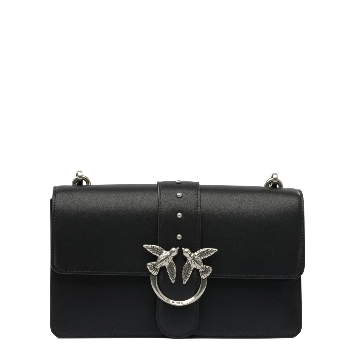Pinko - Tracolla Love One Classic Nero Old Silver - 105857A0F1 - NERO-OLD/SILVER
