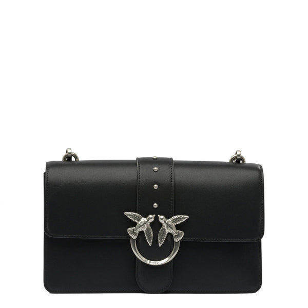 Pinko - Tracolla Love One Classic Nero Old Silver - 105857A0F1 - NERO-OLD/SILVER
