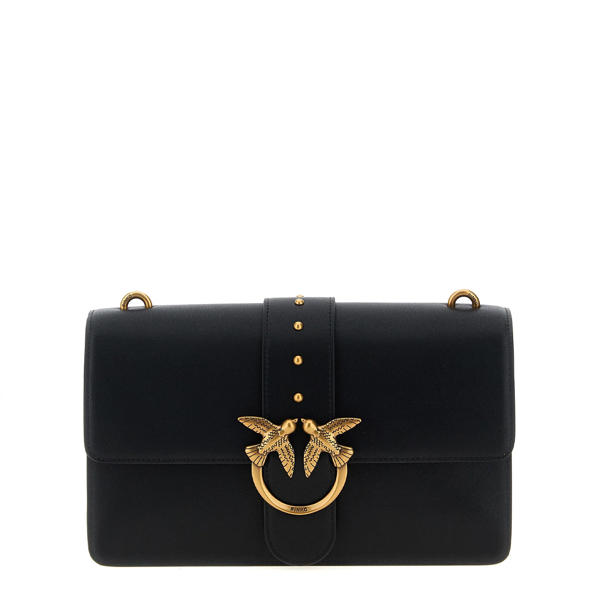 Pinko - Love One Classic Nero Antique Gold Crossbody Bag - 105857A0F1 - NERO-ANTIQUE/GOLD