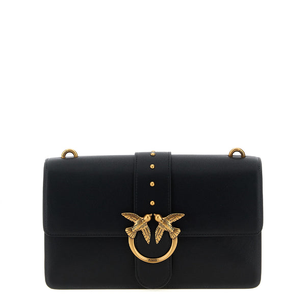 Pinko - Love One Classic Nero Antique Gold Crossbody Bag - 105857A0F1 - NERO-ANTIQUE/GOLD
