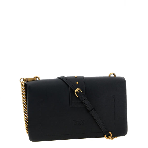 Pinko - Love One Classic Nero Antique Gold Crossbody Bag - 105857A0F1 - NERO-ANTIQUE/GOLD