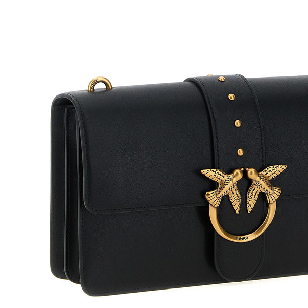 Pinko - Love One Classic Nero Antique Gold Crossbody Bag - 105857A0F1 - NERO-ANTIQUE/GOLD