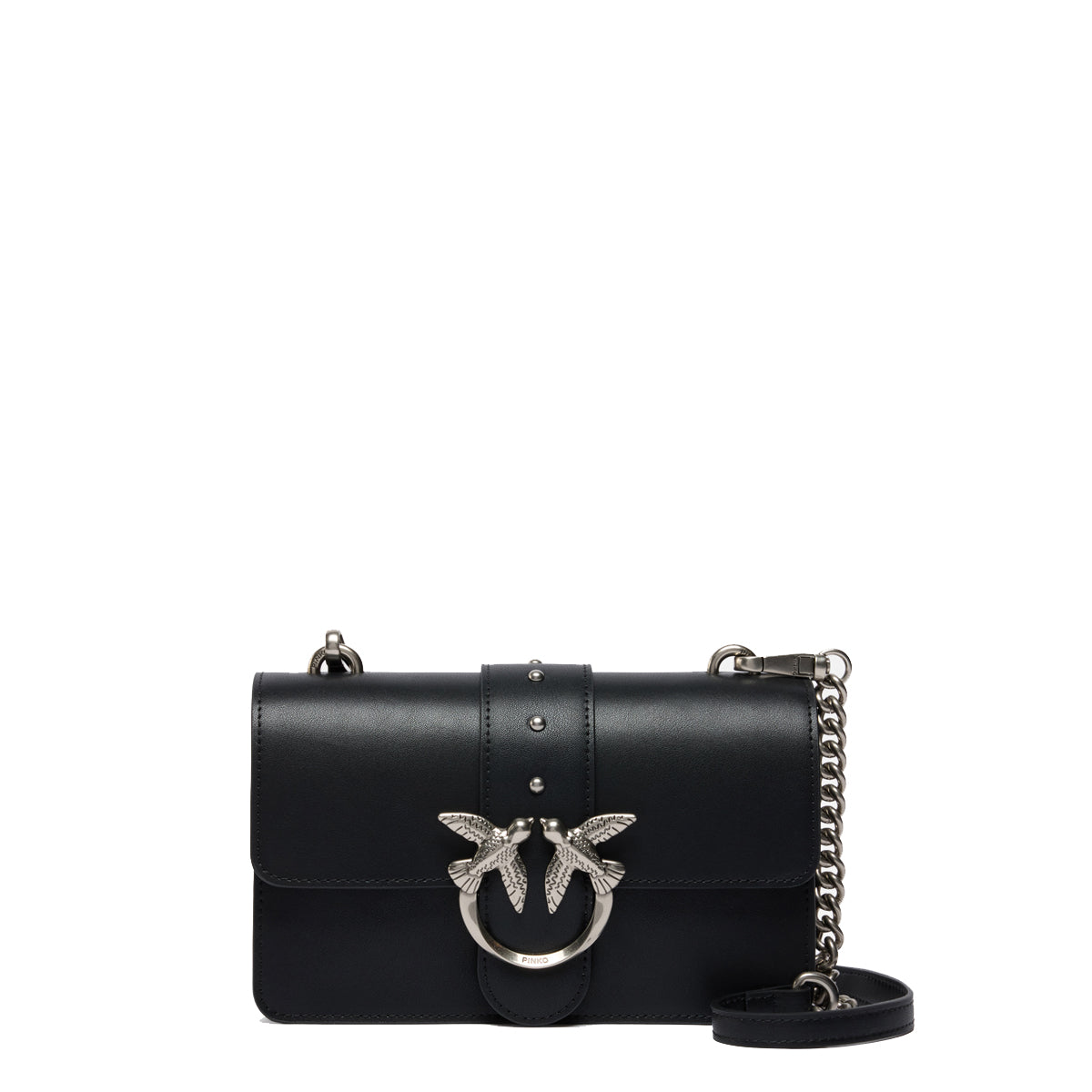 Pinko - Mini Borsa a tracolla Love One Nero Old Silver - 105856A0F1 - NERO-OLD/SILVER