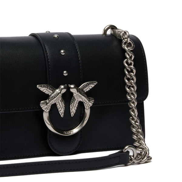 Pinko - Mini Borsa a tracolla Love One Nero Old Silver - 105856A0F1 - NERO-OLD/SILVER