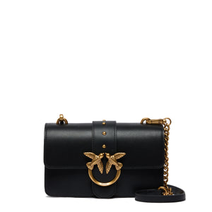 Pinko - Love One Nero Antique Gold Mini Crossbody Bag - 105856A0F1 - NERO-ANTIQUE/GOLD