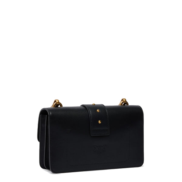 Pinko - Love One Nero Antique Gold Mini Crossbody Bag - 105856A0F1 - NERO-ANTIQUE/GOLD