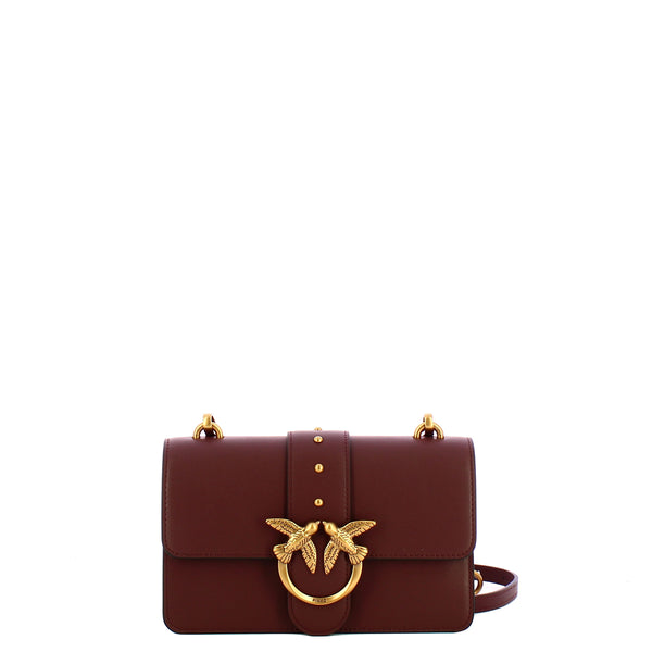 Pinko - Mini Borsa a tracolla Love One Cioccolato Amaro Antique Gold - 105856A0F1 - CIOCC./AMARO-ANTIQUE/GOLD