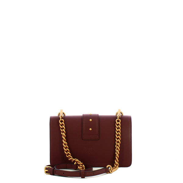 Pinko - Mini Borsa a tracolla Love One Cioccolato Amaro Antique Gold - 105856A0F1 - CIOCC./AMARO-ANTIQUE/GOLD