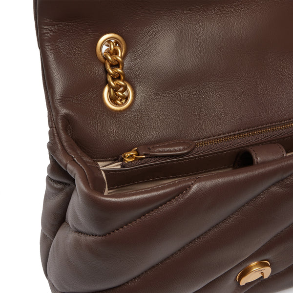 Pinko - Love Puff Marrone Castano Antique Gold Crossbody Bag - 100038A0F2 - MARRONE/CASTANO-ANTIQUE/GOLD
