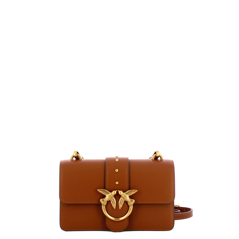 Pinko - Mini Borsa a tracolla Love One Marrone Leone Antique Gold - 105856A0F1 - MARRONE/-/LEONE-ANTIQUE/GOLD