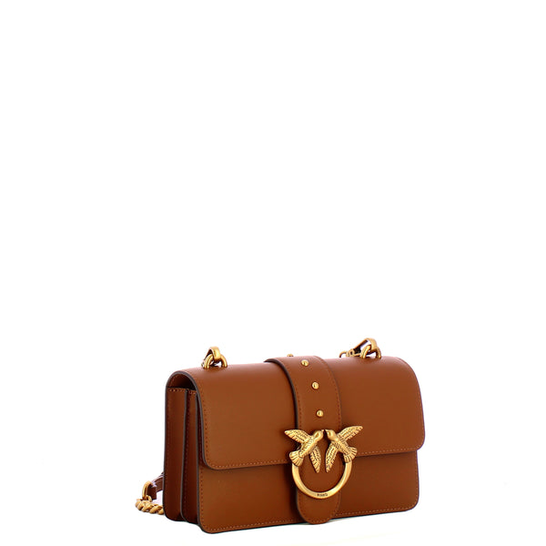 Pinko - Mini Borsa a tracolla Love One Marrone Leone Antique Gold - 105856A0F1 - MARRONE/-/LEONE-ANTIQUE/GOLD