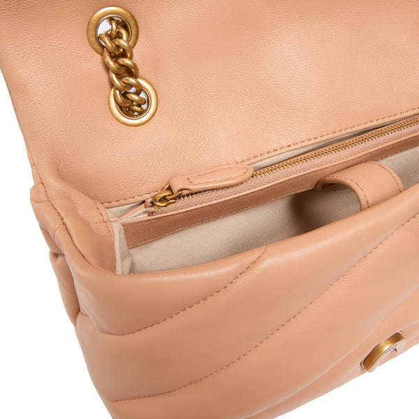 Pinko - Borsa a tracolla Love Puff Rosa Toast Antique Gold - 100038A0F2 - ROSA/TOAST-ANTIQUE/GOLD