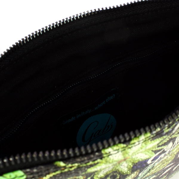 Gabs - Pochette Beyonce M Trip Pelle Bull Black Ricamo Verde Fiore - G000040T2X2361 - 594/-/RICAMO/FIORE/VERDE
