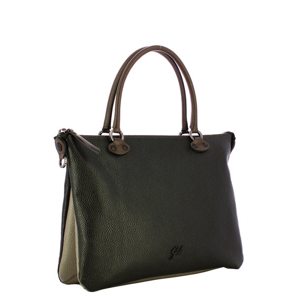 Gabs - Handbag Marilyn M Bull Back Quercia Nero Zinco - G012000T2X2668 - QUERCIA+NERO+ZINCO