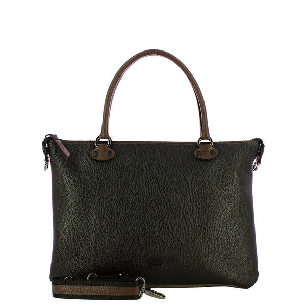 Gabs - Handbag Marilyn M Bull Back Quercia Nero Zinco - G012000T2X2668 - QUERCIA+NERO+ZINCO