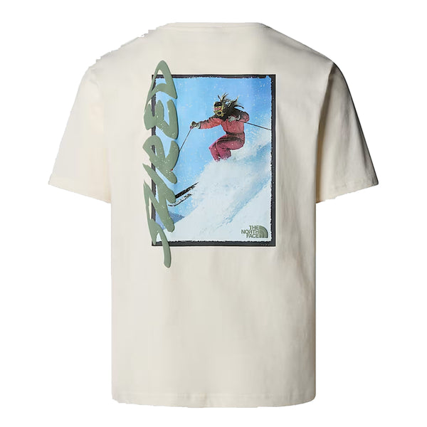 The North Face - T-Shirt NSE Slopes Relaxed White Dune - NF0A8E4E - WHITE/DUNE