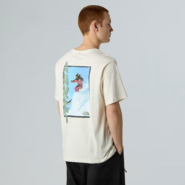 The North Face - T-Shirt NSE Slopes Relaxed White Dune - NF0A8E4E - WHITE/DUNE