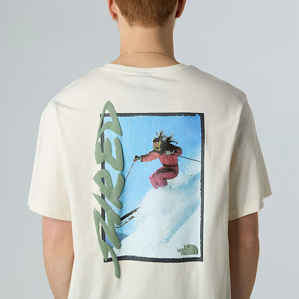 The North Face - T-Shirt NSE Slopes Relaxed White Dune - NF0A8E4E - WHITE/DUNE