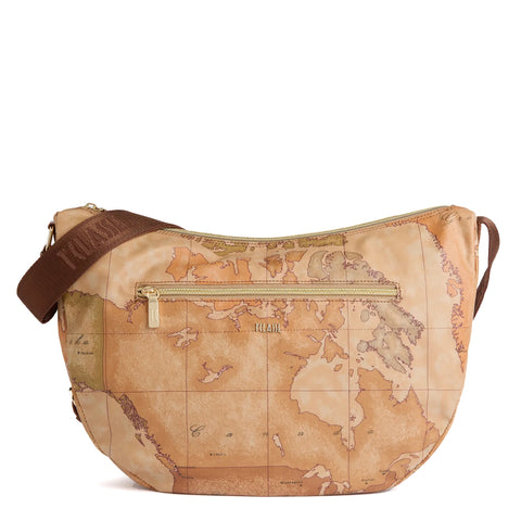 Alviero Martini 1a Classe - Tracolla Mezzaluna Grande Highland Soft Castagna - LD36S578 - CASTAGNA