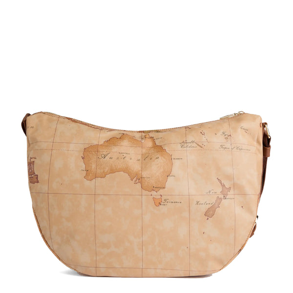 Alviero Martini 1a Classe - Tracolla Mezzaluna Grande Highland Soft Castagna - LD36S578 - CASTAGNA