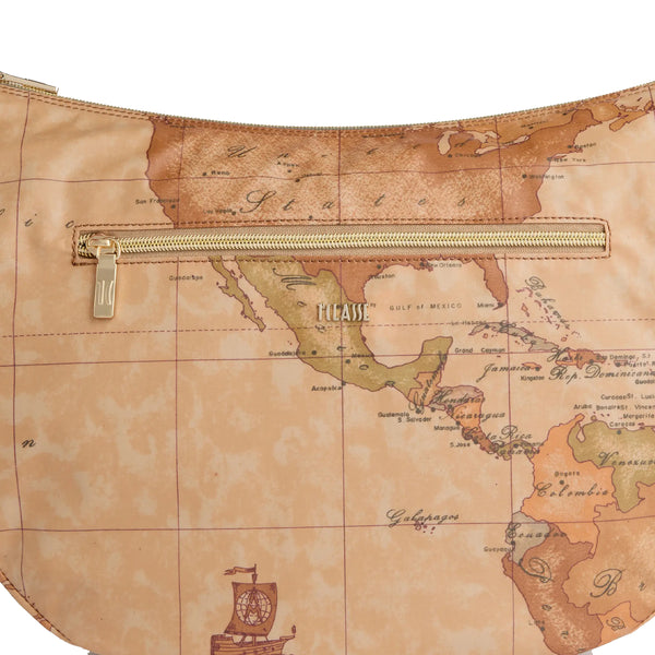 Alviero Martini 1a Classe - Tracolla Mezzaluna Grande Highland Soft Castagna - LD36S578 - CASTAGNA