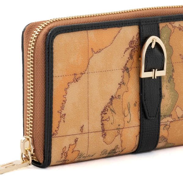 Alviero Martini 1a Classe - Portafoglio Valley Geo Zip Around Nero - PP01G611 - NERO