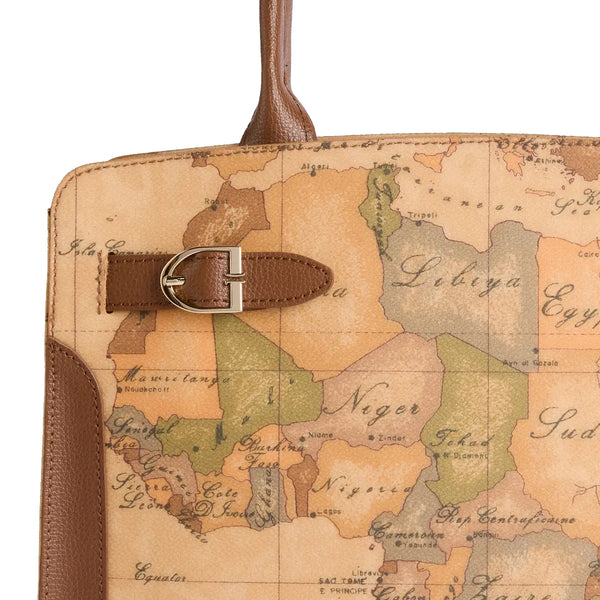 Alviero Martini 1a Classe - Borsa a spalla Valley Geo Castagna - LD64G611 - CASTAGNA