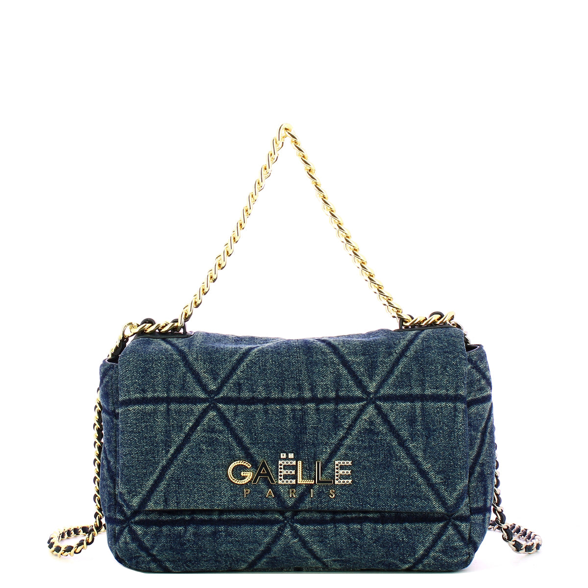 Ga��lle - Borsa a spalla Maxi Denim Matelass�� Blue - GAACW02400 - BLUE