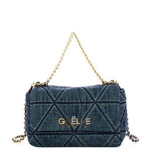 Ga��lle - Borsa a spalla Maxi Denim Matelass�� Blue - GAACW02400 - BLUE