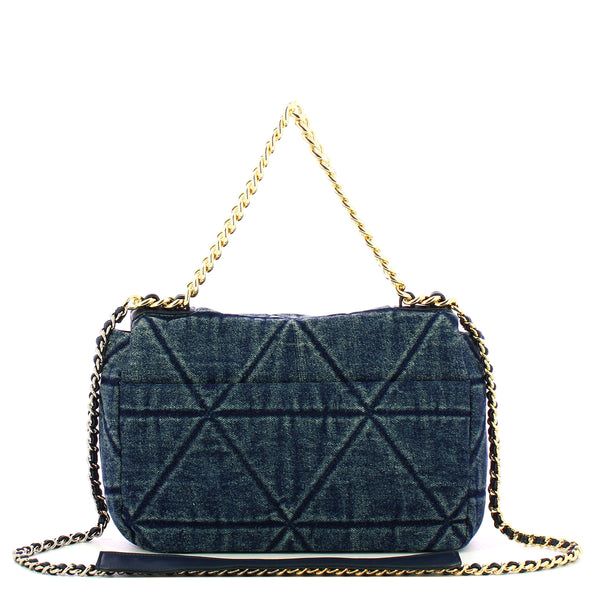 Ga��lle - Borsa a spalla Maxi Denim Matelass�� Blue - GAACW02400 - BLUE