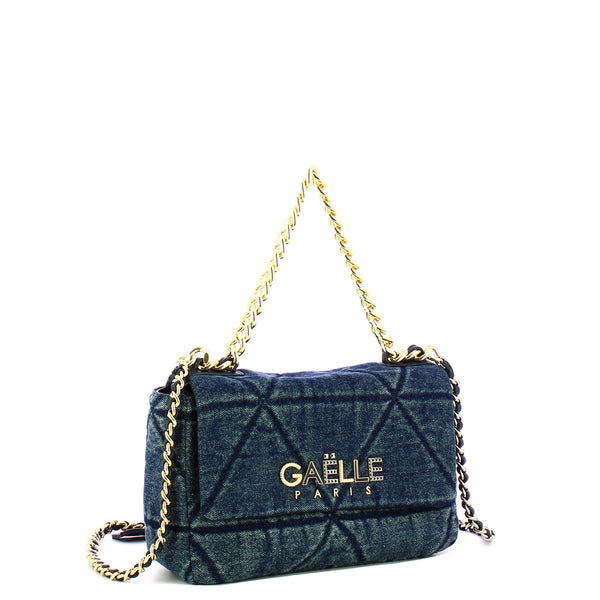 Ga��lle - Borsa a spalla Regular Denim Matelass�� Blue - GAACW02399 - BLU