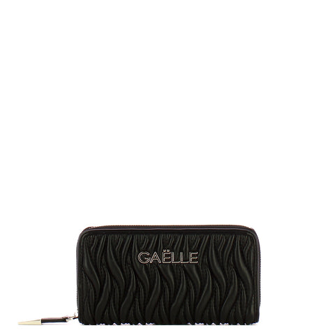 Ga��lle - Portafoglio Regular Zip Around Pliss�� Nero - GAACW02451 - NERO
