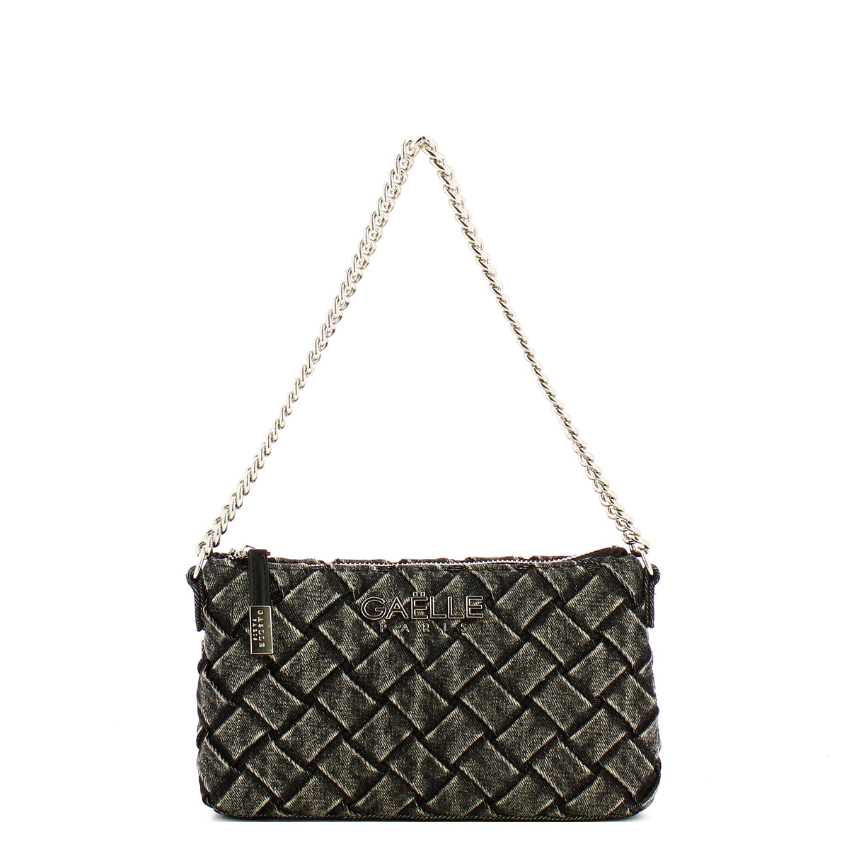 Ga��lle - Mini Pochette Denim Pliss�� Nero - GAACW02395 - NERO