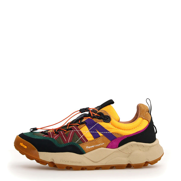 Flower Mountain - Sneakers Unisex Iwano 2 Black Cognac Yellow - 201870701 - BLACK-COGNAC-YELLOW