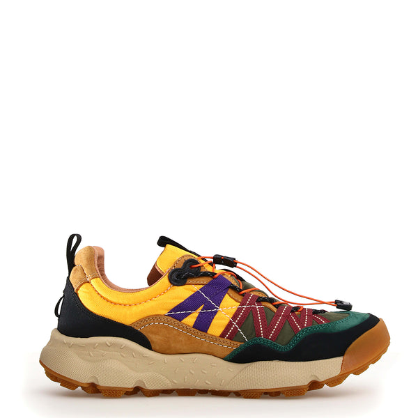 Flower Mountain - Sneakers Unisex Iwano 2 Black Cognac Yellow - 201870701 - BLACK-COGNAC-YELLOW