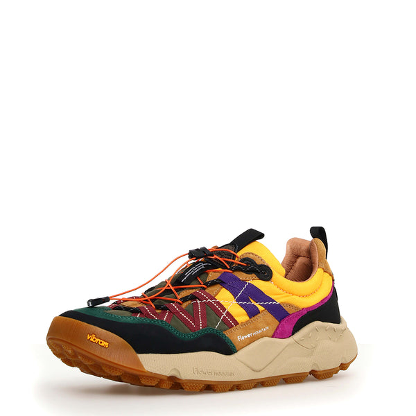 Flower Mountain - Sneakers Unisex Iwano 2 Black Cognac Yellow - 201870701 - BLACK-COGNAC-YELLOW
