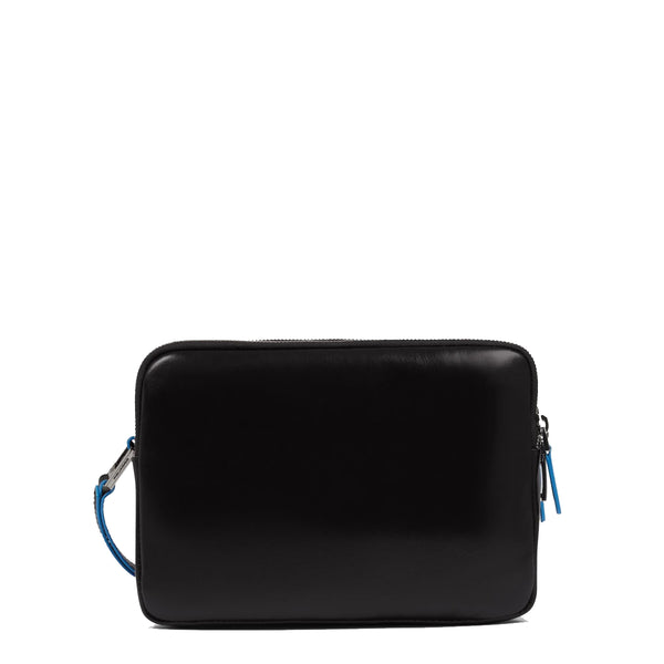 Piquadro - Pochette with fingerprint closure Blue Square Nero - AC6902B2R - NERO