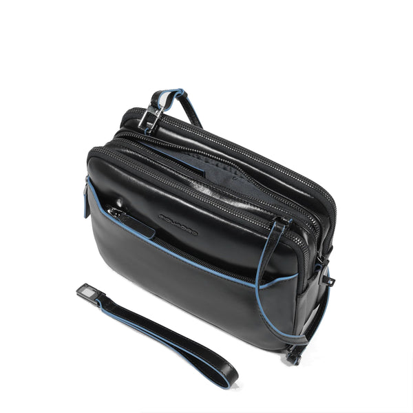 Piquadro - Pochette with fingerprint closure Blue Square Nero - AC6902B2R - NERO