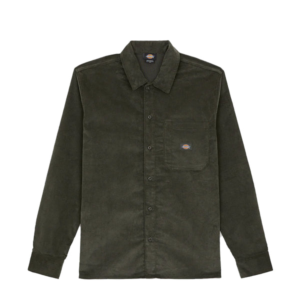 Dickies - Camicia Corduroy Olive Green - DK0A8652 - OLIVE/GREEN